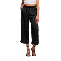 Панталони Urban classics TB7488 Wide Leg pants - Black (Black) панталони,мъжки,панталони,дамски,панталони,urban,classics,tb7488,wide,leg,pants,black,(black)