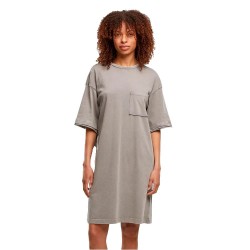 Рокля Urban classics TB7493 short sleeve short dress - Grey (Steel Grey) рокля,дамски,поли,и,рокли,urban,classics,tb7493,short,sleeve,short,dress,grey,(steel,grey)