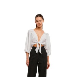 Urban classics TB7515 3/4 sleeve blouse - White (White) дамски,блузи,urban,classics,tb7515,3,4,sleeve,blouse,white,(white)