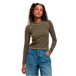 Тениска Urban classics TB7730 long sleeve T-shirt - Green (Olive) тениска,мъжки,тениски,дамски,тениски,urban,classics,tb7730,long,sleeve,t,shirt,green,(olive)