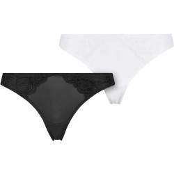 дамско,бельо,дамски,бикини,и,танкини,urban,classics,tb7850a,thong,2,units,black,(black,white)