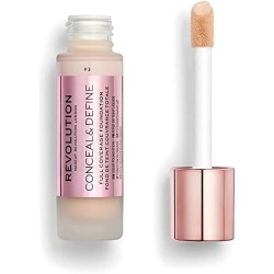 Makeup revolution Conceal & Define Full Coverage NºF3 23ml foundation - Beige ексфолианти,makeup,revolution,conceal,&,define,full,coverage,nºf3,23ml,foundation,beige