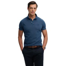 Superdry Vint Destroy short sleeve polo - Blue (Dry Slate Blue) дамски,блузи,с,яка,мъжки,блузи,с,яка,superdry,vint,destroy,short,sleeve,polo,blue,(dry,slate,blue)