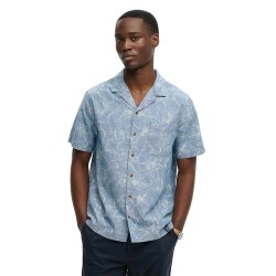 риза,с,къс,ръкав,дамски,ризи,мъжки,ризи,superdry,vintage,loom,cabana,short,sleeve,shirt,blue,(nouveau,navy,floral,dot)