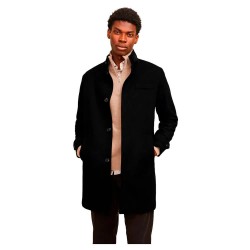 Палто Jack & jones Melton coat refurbished - Black (Black) палто,мъжки,якета,jack,&,jones,melton,coat,refurbished,black,(black)
