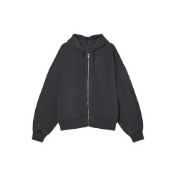 блуза,дамски,блузи,balmohk,30000802,oversized,full,zip,sweatshirt,black,grey,(dark,grey)