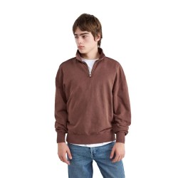 блуза,мъжки,пуловери,balmohk,30000813,half,zip,sweatshirt,brown,(chocolate,brown)