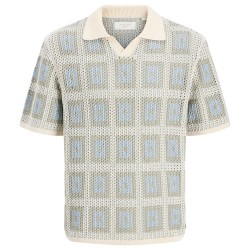 Jack & jones Aiden Plus Size short sleeve polo - Beige (Sea Salt / Seagrass/Cashmere Blue) дамски,блузи,с,яка,мъжки,блузи,с,яка,jack,&,jones,aiden,plus,size,short,sleeve,polo,beige,(sea,salt,seagrass,cashmere,blue)