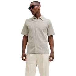 Риза с къс ръкав Jack & jones Blanoah short sleeve shirt - Beige (Smokey Olive) риза,с,къс,ръкав,дамски,ризи,мъжки,ризи,jack,&,jones,blanoah,short,sleeve,shirt,beige,(smokey,olive)