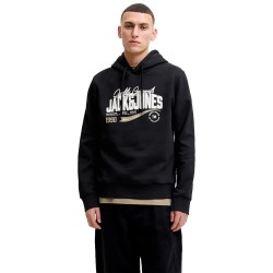 суичър,мъжки,пуловери,jack,&,jones,logo,hoodie,black,(black)