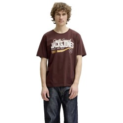 Тениска Jack & jones Logo short sleeve T-shirt - Brown (Bitter Chocolate) тениска,мъжки,тениски,дамски,тениски,jack,&,jones,logo,short,sleeve,t,shirt,brown,(bitter,chocolate)