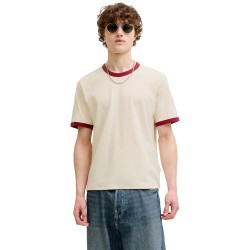Тениска Jack & jones Savona Ringer short sleeve T-shirt - Beige (Antique White) тениска,мъжки,тениски,дамски,тениски,jack,&,jones,savona,ringer,short,sleeve,t,shirt,beige,(antique,white)
