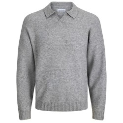 Jack & jones Soho Ollie long sleeve polo - Grey (Light Grey Melange) дамски,блузи,с,яка,мъжки,блузи,с,яка,jack,&,jones,soho,ollie,long,sleeve,polo,grey,(light,grey,melange)