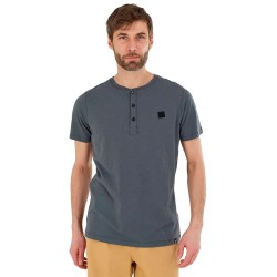 Тениска Fundango Phase Henley short sleeve T-shirt - Grey (Steel) тениска,мъжки,тениски,дамски,тениски,fundango,phase,henley,short,sleeve,t,shirt,grey,(steel)