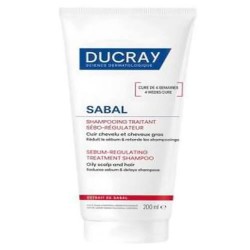 хигиена,коса,ducray,sabal,sebum,regulating,200ml,shampoo,oily,hair,clear
