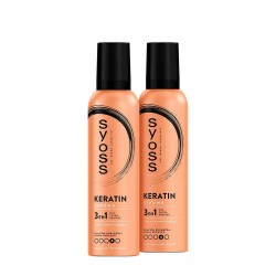 хигиена,коса,syoss,keratin,flexible,&,shiny,250ml,hair,mousse,clear