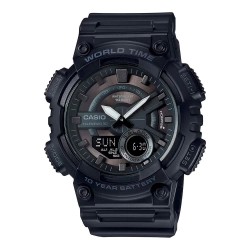 Часовник Casio AEQ-110W-1B 52.2mm 10ATM Quartz Analogue/Digital watch - Silver (Blue / Blue / Mineral) часовник,часовници,casio,aeq,110w,1b,52.2mm,10atm,quartz,analogue,digital,watch,silver,(blue,blue,mineral)