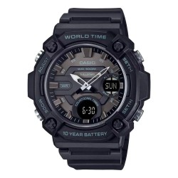 Часовник Casio AEQ-120W-1B 53.3mm 10ATM Quartz Analogue/Digital watch - Silver (Black / Black / Mineral) часовник,часовници,casio,aeq,120w,1b,53.3mm,10atm,quartz,analogue,digital,watch,silver,(black,black,mineral)