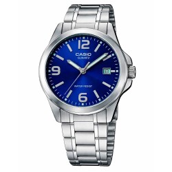 Часовник Casio LTP-1215A-2A 33mm Quartz Analogical woman watch - Silver (Grey / Blue / Mineral) часовник,часовници,casio,ltp,1215a,2a,33mm,quartz,analogical,woman,watch,silver,(grey,blue,mineral)