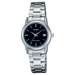 Часовник Casio LTP-V002D-1A 31mm Quartz Analogical woman watch - Silver (Grey / Black / Mineral) часовник,часовници,casio,ltp,v002d,1a,31mm,quartz,analogical,woman,watch,silver,(grey,black,mineral)