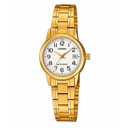 Часовник Casio LTP-V002G-7B2 31mm Quartz Analogical woman watch - Golden (Gold / White / Mineral) часовник,часовници,casio,ltp,v002g,7b2,31mm,quartz,analogical,woman,watch,golden,(gold,white,mineral)