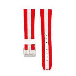 Lacoste 609302124 22mm strap - Red (Red / White) електро,lacoste,609302124,22mm,strap,red,(red,white)