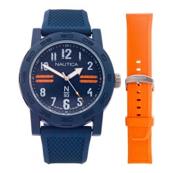 Часовник Nautica NAPATS306 42.5mm 5ATM Quartz Analogical watch - Orange (Blue / Blue / Mineral) часовник,часовници,nautica,napats306,42.5mm,5atm,quartz,analogical,watch,orange,(blue,blue,mineral)
