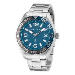 Часовник Nautica NAPFWS307 44mm 5ATM Quartz Analogical watch - Silver (Grey / Blue / Mineral) часовник,часовници,nautica,napfws307,44mm,5atm,quartz,analogical,watch,silver,(grey,blue,mineral)