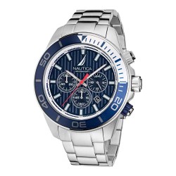 Часовник Nautica NAPNOF303 48mm 10ATM Quartz Analogical watch - Silver (Grey / Blue / Mineral) часовник,часовници,nautica,napnof303,48mm,10atm,quartz,analogical,watch,silver,(grey,blue,mineral)