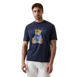 Тениска Guess Bear short sleeve T-shirt - Blue (Smart Blue Multicolor) тениска,мъжки,тениски,дамски,тениски,guess,bear,short,sleeve,t,shirt,blue,(smart,blue,multicolor)