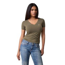Тениска Guess W6YI13K3853 short sleeve T-shirt - Green (Olive Green) тениска,мъжки,тениски,дамски,тениски,guess,w6yi13k3853,short,sleeve,t,shirt,green,(olive,green)