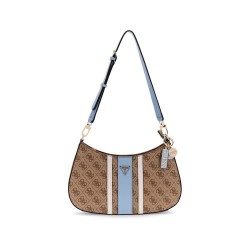 Чанта за през рамо Guess Noelle II Top shoulder bag - Brown (Latte Logo / Light Blue) чанта,за,през,рамо,всички,чанти,guess,noelle,ii,top,shoulder,bag,brown,(latte,logo,light,blue)