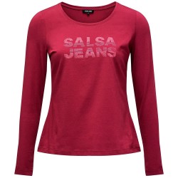 Блуза Salsa jeans 21011836 sweater - Red (Dark Red) блуза,мъжки,пуловери,дамски,пуловери,salsa,jeans,21011836,sweater,red,(dark,red)