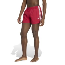бански,гащета,мъжки,бански,костюми,adidas,originals,3,stripes,5´´,swimming,shorts,red,(team,victory,red)