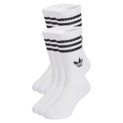 Чорапи Adidas Originals 3 Stripes crew socks 6 pairs - White (White / Black) чорапи,мъжки,чорапи,дамски,чорапи,adidas,originals,3,stripes,crew,socks,6,pairs,white,(white,black)