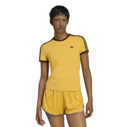 тениска,мъжки,тениски,дамски,тениски,adidas,originals,3,stripes,slim,short,sleeve,t,shirt,yellow,(preloved,yellow,aurora,coffee)
