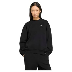 Поларена блуза Adidas Originals Essentials Crew Long Fleece Oversized sweatshirt - Black (Black) поларена,блуза,дамски,блузи,adidas,originals,essentials,crew,long,fleece,oversized,sweatshirt,black,(black)