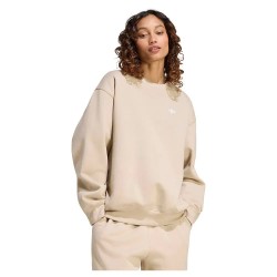 Поларена блуза Adidas Originals Essentials Crew Long Fleece Oversized sweatshirt - Beige (Khaki Three) поларена,блуза,дамски,блузи,adidas,originals,essentials,crew,long,fleece,oversized,sweatshirt,beige,(khaki,three)