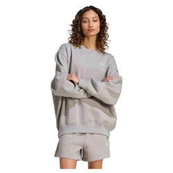 Поларена блуза Adidas Originals Essentials Crew Long Fleece Oversized sweatshirt - Grey (Medium Grey Heather) поларена,блуза,дамски,блузи,adidas,originals,essentials,crew,long,fleece,oversized,sweatshirt,grey,(medium,grey,heather)