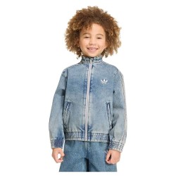 Яке Adidas Originals Firebird Loose Track denim jacket - Blue (Worn Blue Denim) яке,мъжки,якета,дамски,якета,и,палта,adidas,originals,firebird,loose,track,denim,jacket,blue,(worn,blue,denim)