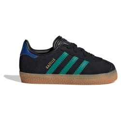 Маратонки Adidas Originals Gazelle Comfort Closure Elastic Laces trainers - Black (Core Black / Equipment Green / Team Royal Blue) маратонки,мъжки,маратонки,дамски,маратонки,adidas,originals,gazelle,comfort,closure,elastic,laces,trainers,black,(core,black,equipment,green,team,royal,blu