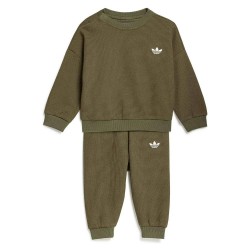 Adidas Originals Loose Waffle Sweat Jogger set - Green (Olive Strata) детски,екипи,adidas,originals,loose,waffle,sweat,jogger,set,green,(olive,strata)