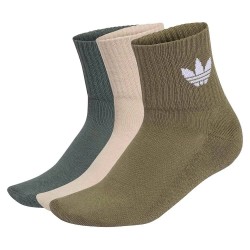 Чорапи Adidas Originals Mid crew socks 3 pairs - Multicolor (Khaki Three / Night Cargo / Olive Strata) чорапи,мъжки,чорапи,дамски,чорапи,adidas,originals,mid,crew,socks,3,pairs,multicolor,(khaki,three,night,cargo,olive,strata)