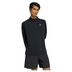 риза,с,дълъг,ръкав,дамски,ризи,мъжки,ризи,adidas,originals,tech,essentials,quarter,zip,long,sleeve,shirt,black,(black)