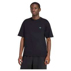Тениска Adidas Originals Trefoil Essentials Loose short sleeve T-shirt - Black (Black / Samba Blue) тениска,мъжки,тениски,дамски,тениски,adidas,originals,trefoil,essentials,loose,short,sleeve,t,shirt,black,(black,samba,blue)