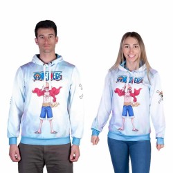 суичър,мъжки,пуловери,дамски,пуловери,otso,one,piece,fishman,luffy,and,the,crew,hoodie,white,(green)