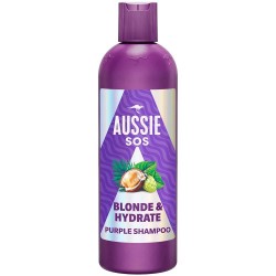 хигиена,коса,aussie,s.o.s,blonde,&,hydrate,purple,300ml,toning,shampoo,purple