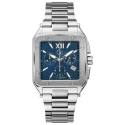 часовник,часовници,gc,couture,square,36mm,5atm,quartz,analogical,watch,silver,(silver,blue,mineral)