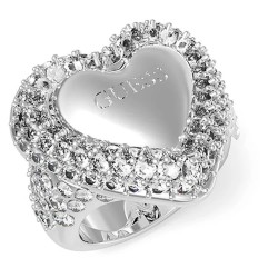 Guess Beloved Pave Heart ring - Silver (Silver) бижутерия,guess,beloved,pave,heart,ring,silver,(silver)