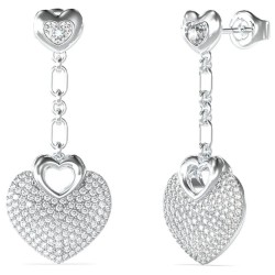 Guess Crazy In Love JUBE05210 earrings - Silver (Silver) бижутерия,guess,crazy,in,love,jube05210,earrings,silver,(silver)
